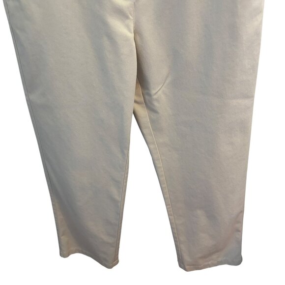 LL Bean Women's Classic Fit Cotton Pants Beige Khaki Sz 8 P Elastic Inserts - Picture 6 of 9